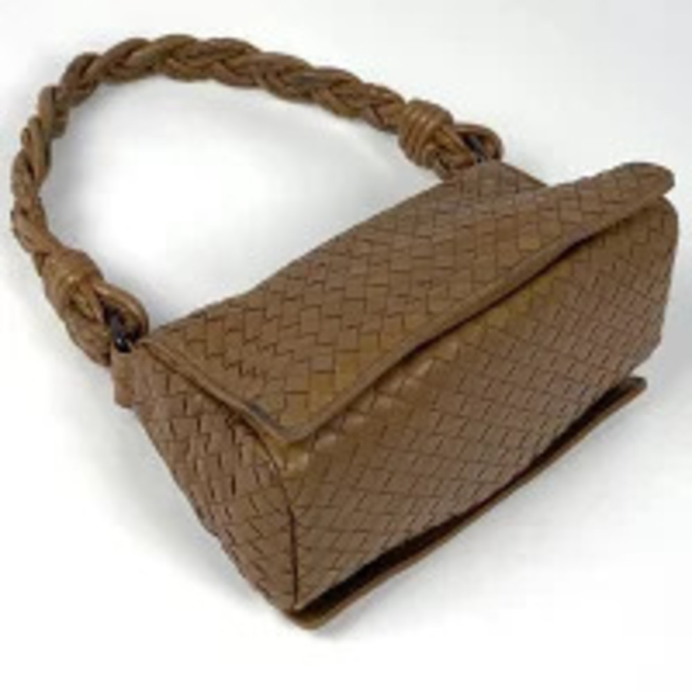 Bottega Veneta Handbag Shoulder Brown Nappa Intrecciato Leather Bag Brown